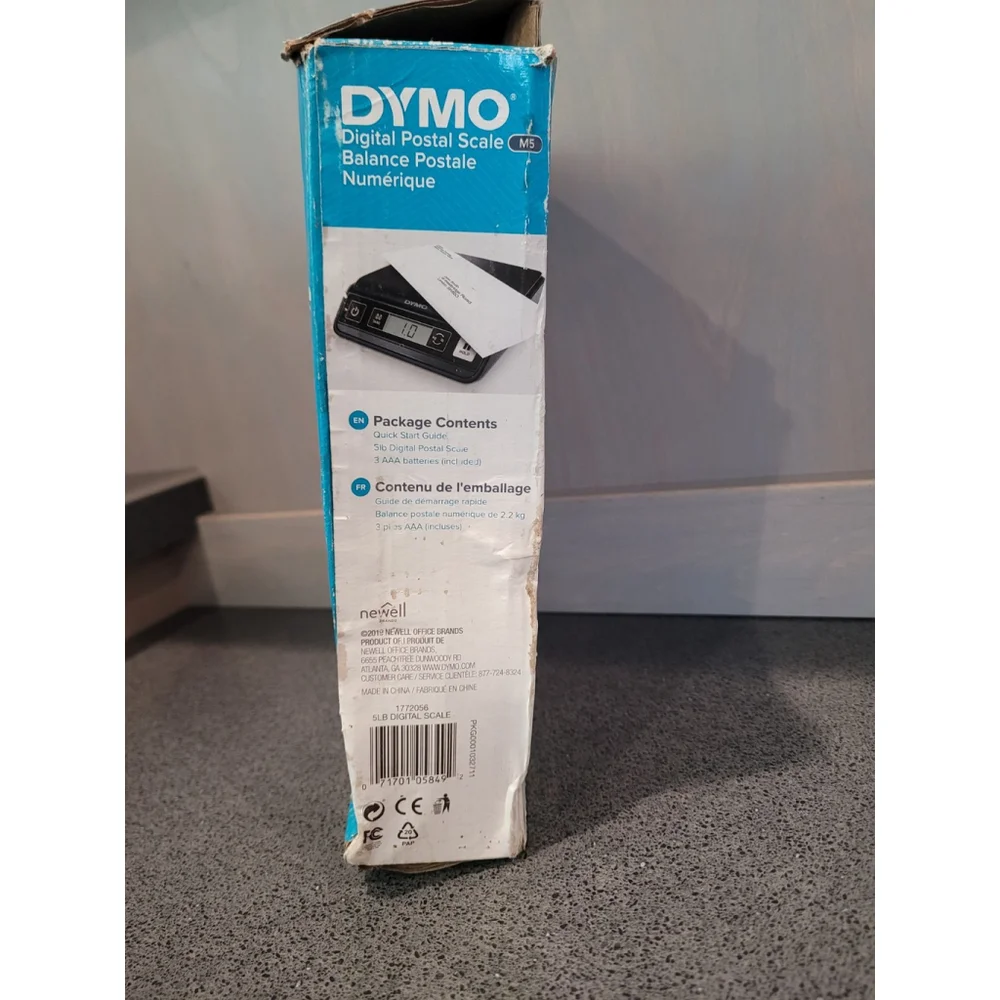 DYMO M5 Digital Postal Scale Black Weighs up to 5LBS/2.2KG Box GUC READ